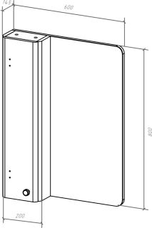 Зеркало-шкаф Bellezza Олимпия 60см белый 00000007279